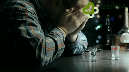 У мужчины зависимость от алкоголя